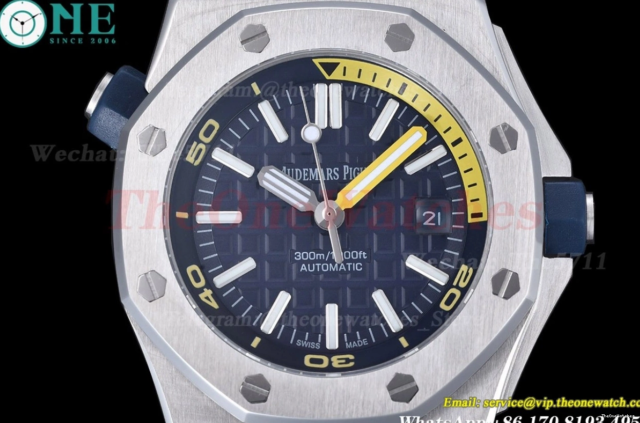 RU Stk Offshore Royal MY8215 15710 SS Diver 42mm GDF Blue Oak 0107